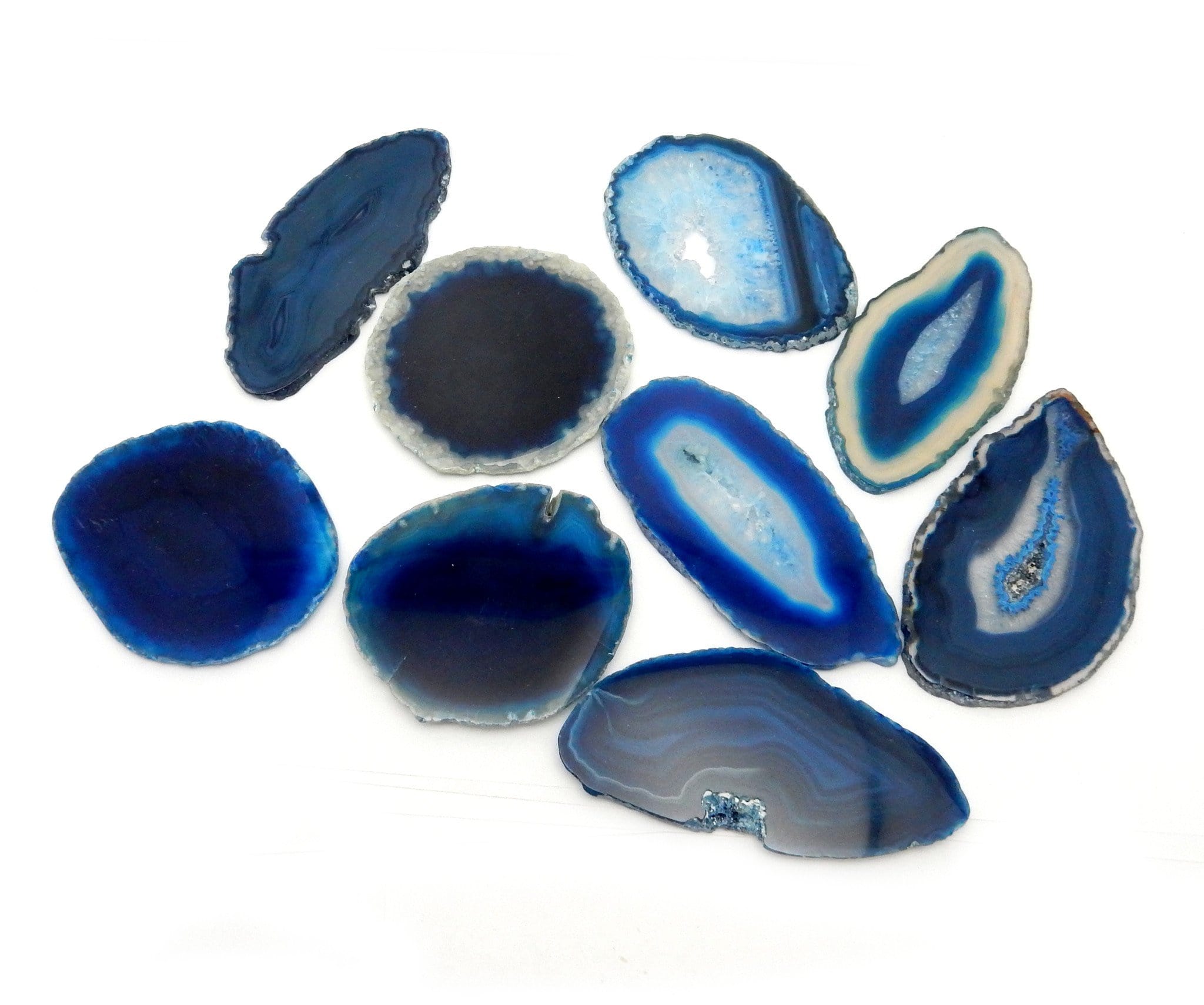 Blue Agate Slice - Large Pendant Size - Agate Slices #1