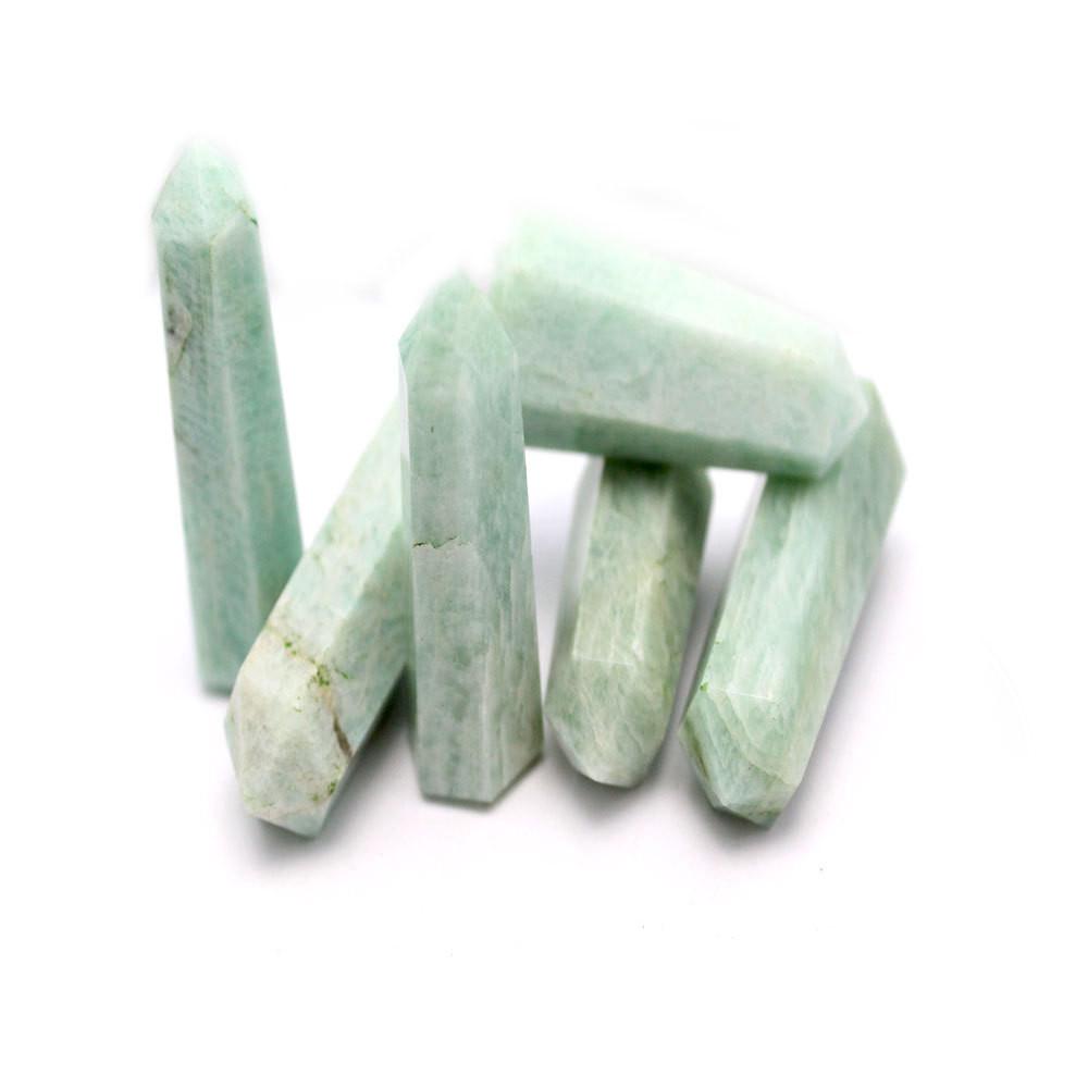 Amazonite Crystal Tower Obelisk Point - Wire Wrapping (2BROWNSHELF-114)