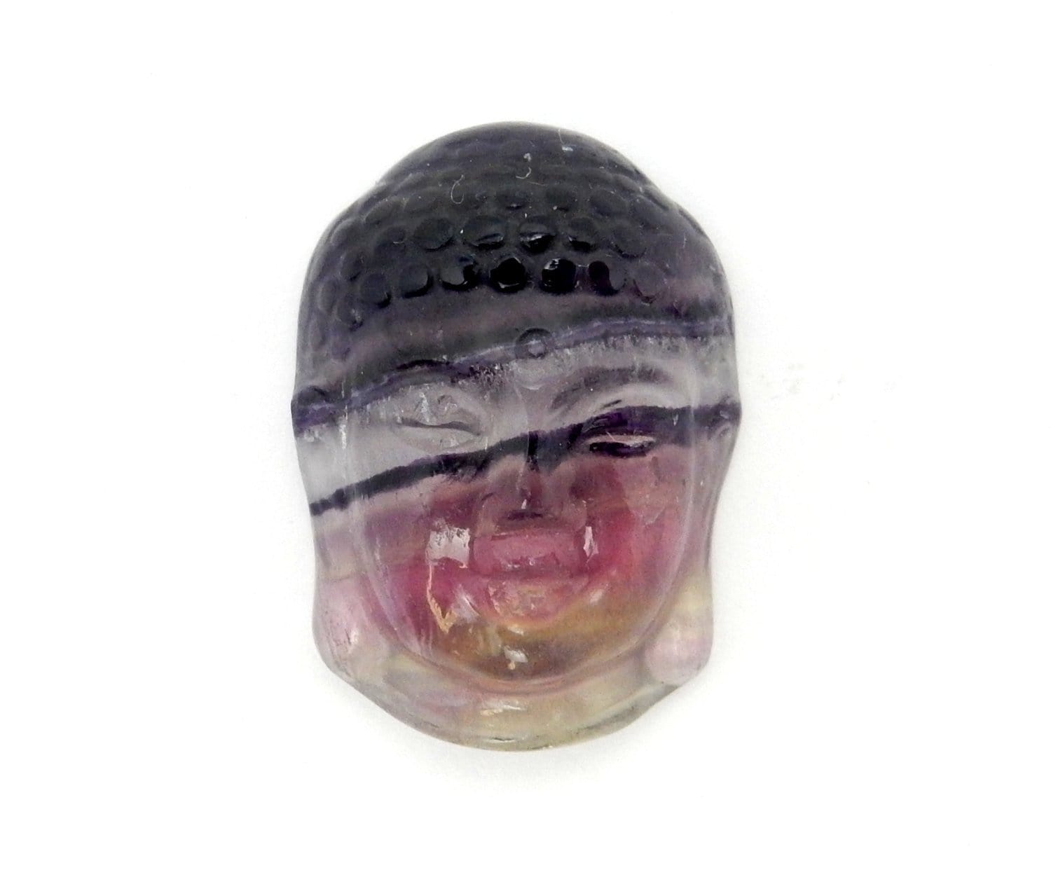 Buddha Cabochon Fluorite Crystal Budha Head Cabochon - (RK36B27-04)