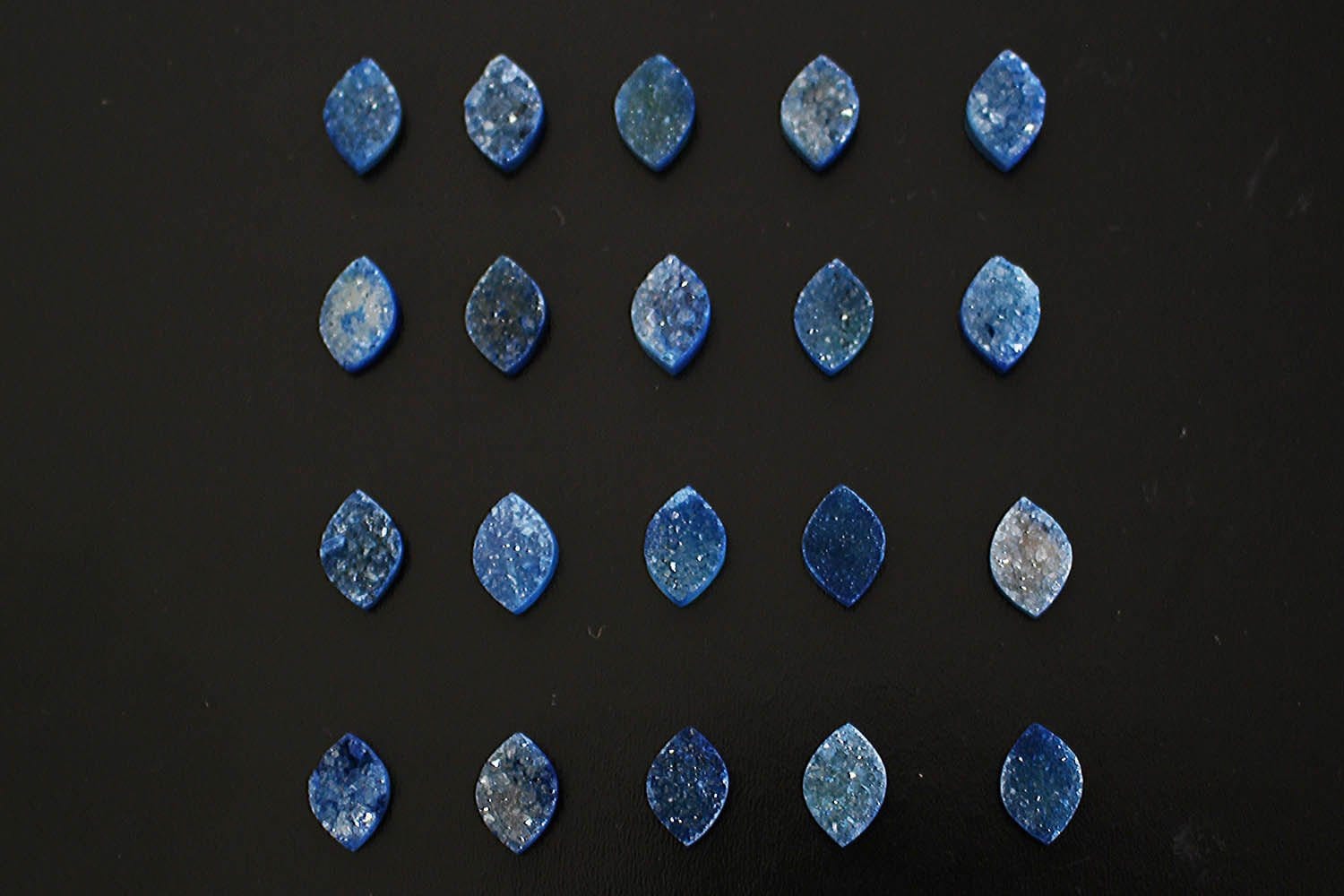 Blue Marquise Druzy Cabochon - For Jewelry Making (RK35B23-18)