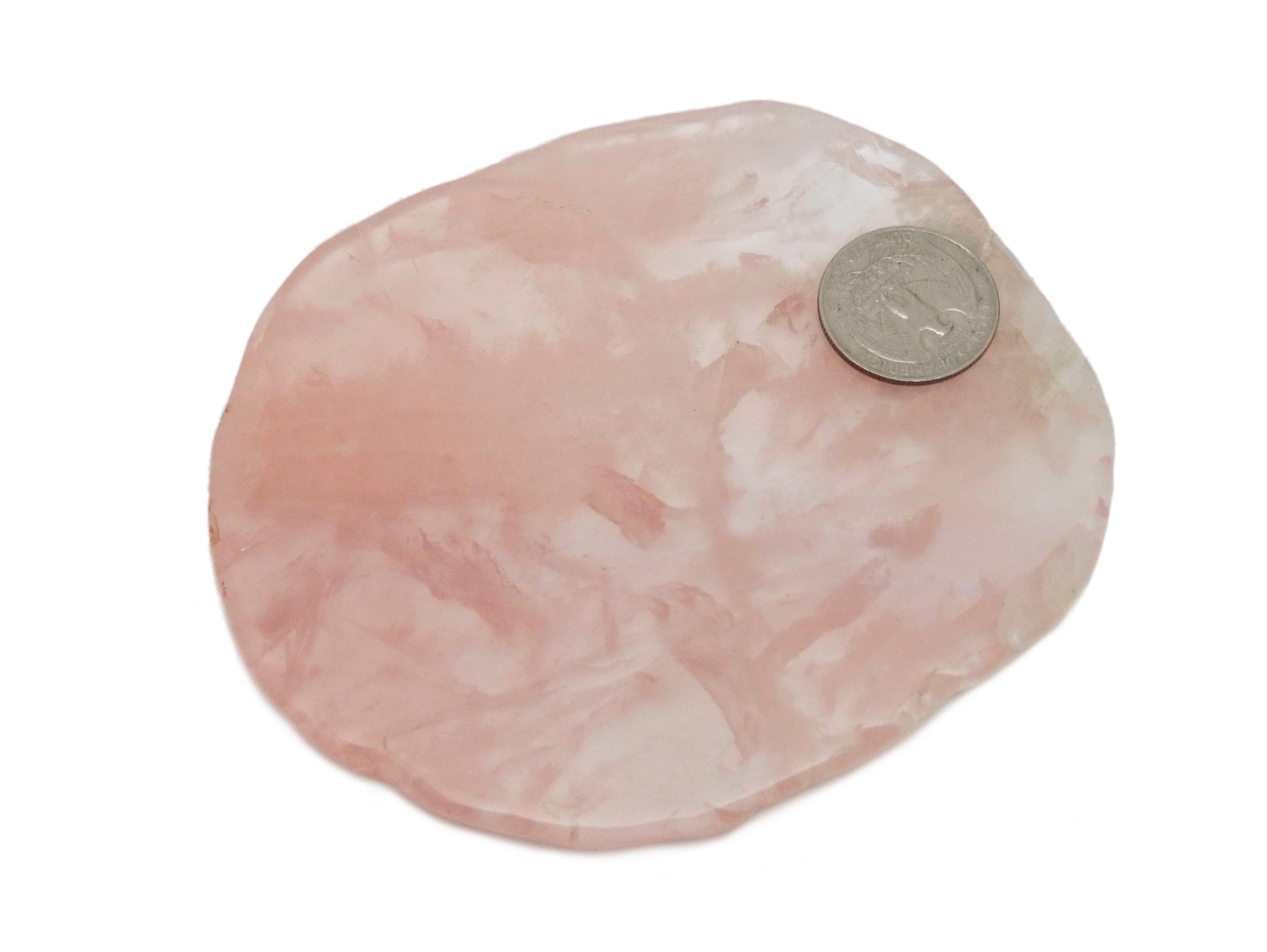 Natural Stone Rose Quartz, Smokey Quartz, Sodalite, Coasters with Polished Edges