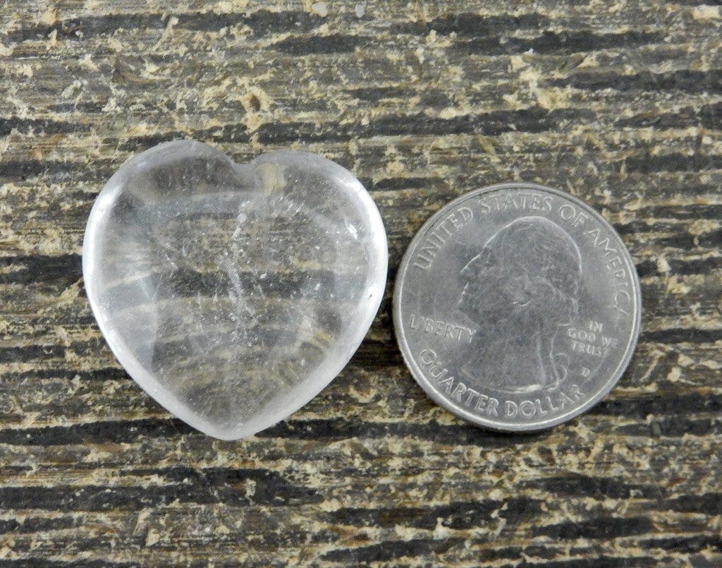 Crystal Quartz Heart Shaped Stone (RK36B12-08)