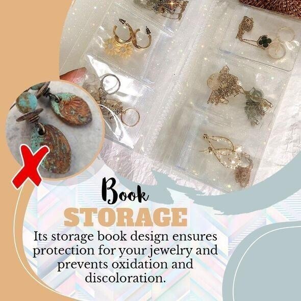 Transparent Jewellery Storage Book Set