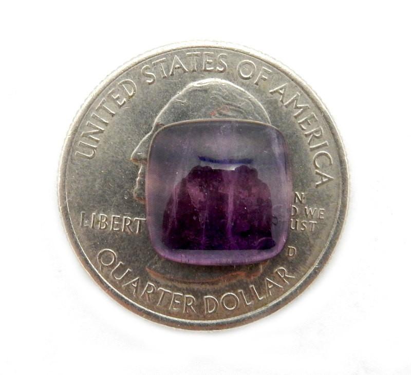 Fluorite - Small Rainbow Fluorite Square Shaped Cabochon 12x12mm