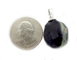 Fluorite Pendant - Rainbow Fluorite with Silver Plated Bail (12BROWNSHELF-70-02)