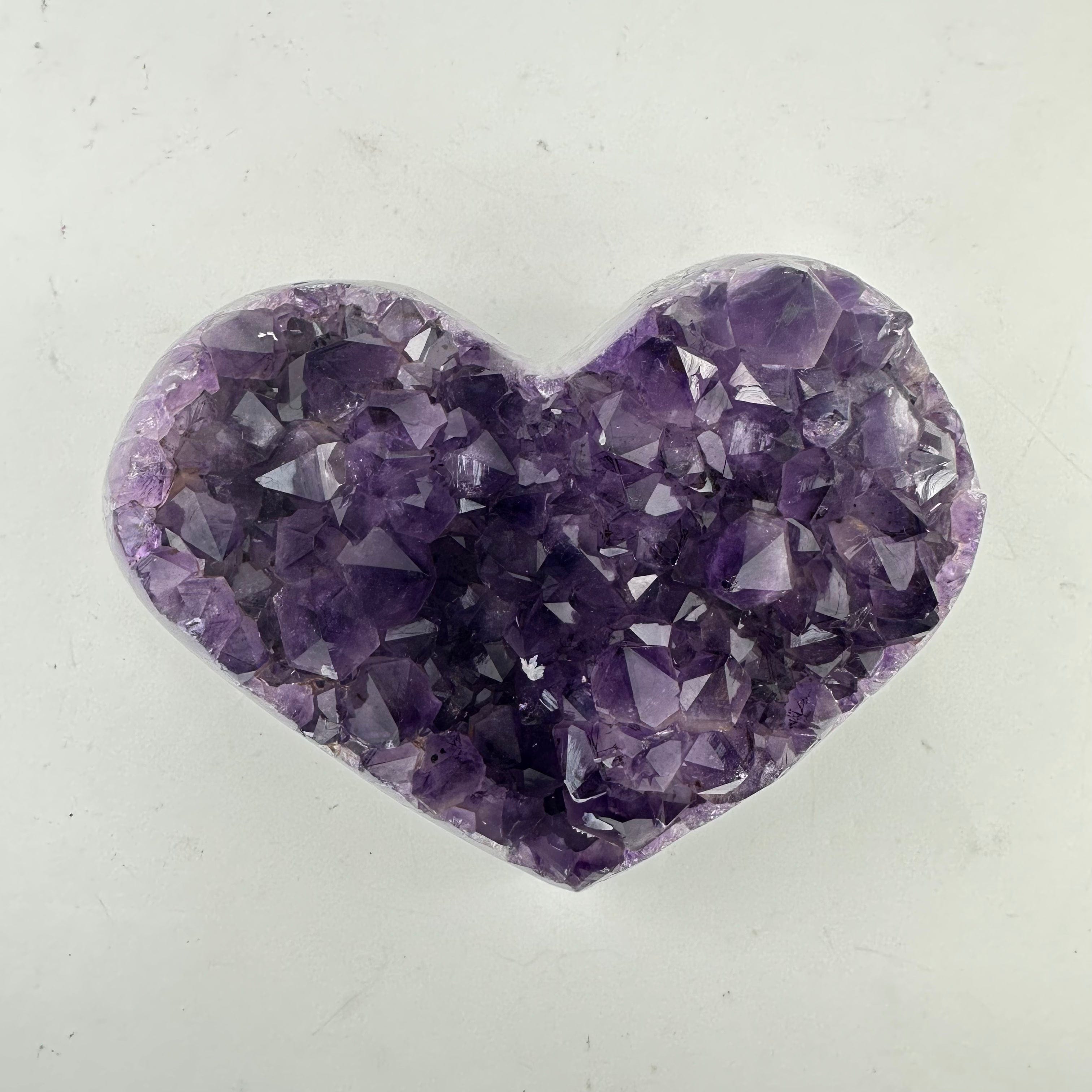 Amethyst Crystal Cluster Heart