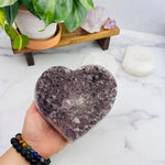 Amethyst Cluster Druzy Heart