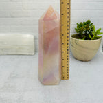 Angel Aura Rose Quartz Polished Tower -OOAK