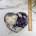 Purple Amethyst Cluster Heart