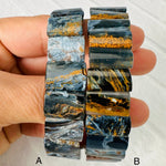 Blue Pietersite Rectangle Bead Bracelet