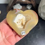 Agate Heart with Sugar Druzy