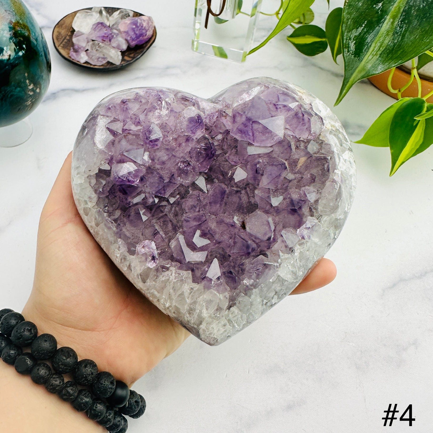 Amethyst Druzy Purple Hearts - YOU CHOOSE