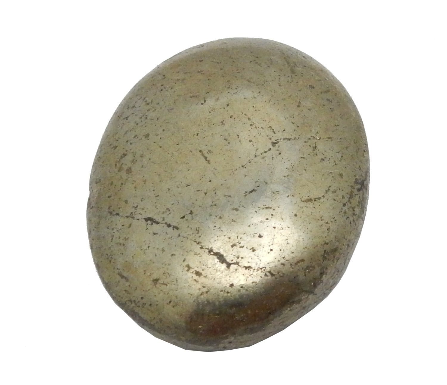 Pyrite Worry Stone Slab - Thumb Stone - Palm Stone - Metaphysical - Chakra