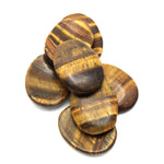 Tiger Eye Worry Stone Slab - Thumb Stone - Palm Stone - Metaphysical - Chakra - (2BROWNSHELF-42)